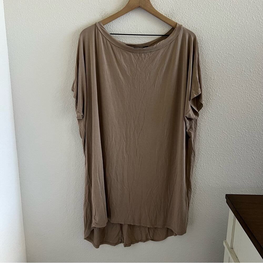 Lulu's Neutral Tan Brown Oversized Boxy Slouchy Dress M/L